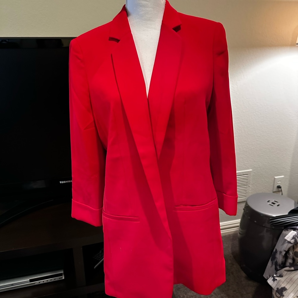 Beautiful red blazer casual fit size medium very good condition